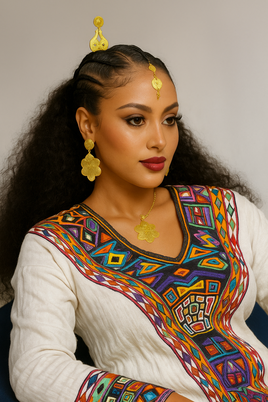 Salon interior and beauty service chair