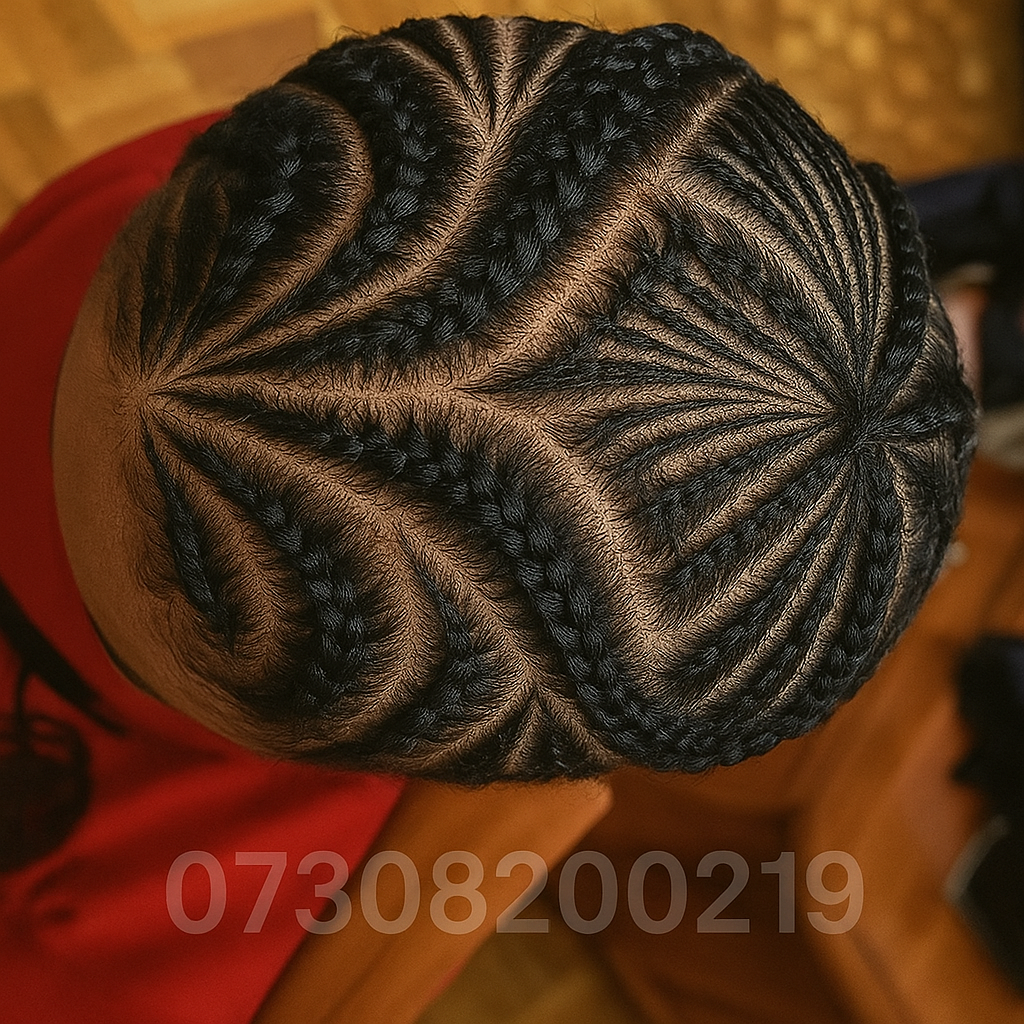 Geometric braided artistry hairstyle