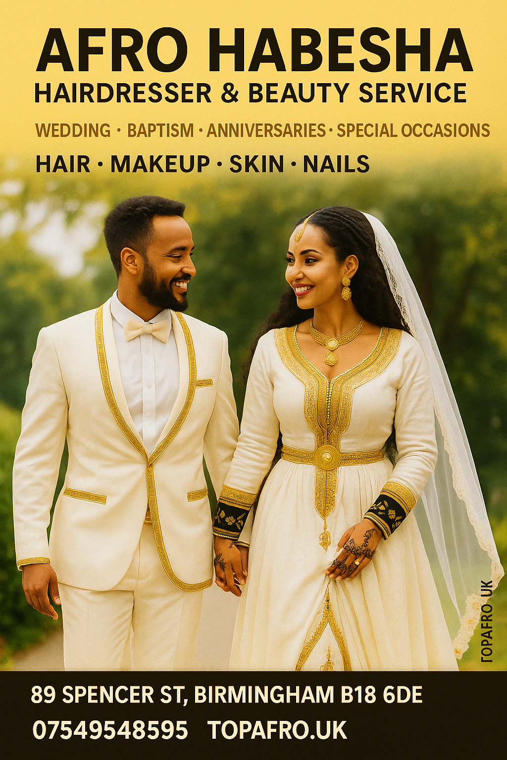 Wedding day couple and styling